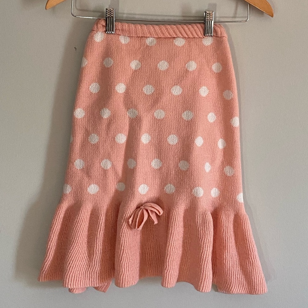 Top Paw XL coral pink with white polka dot dress for pet dog / puppy